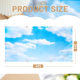 Patelai 4 x 2 Feet Fluorescent Light Cover for Ceiling Lights Magnetic Light Cover with 10 Magnets Fluorescent Light Filters for School Classroom Home Office Drop Lamp Decor(Cloud)