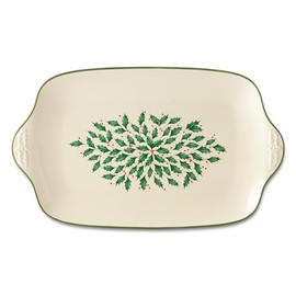 Lenox 886163 Holiday Large Porcelain Serving Turkey Platter, Christmas Hosting