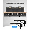 2 Pack Collapsible E Track Shelf Bracket, 11.5 Inch Stainless