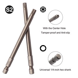 Sipery 10 Pack Torx Bit Set Magnetic Tips Security Tamper Proof Star Bits S2 Steel 4" Torque Screwdriver Bit T30