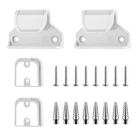MYPIN Retractable Baby Gate Spare Parts Kit, Pet Gate Complete Set Wall Fixings with Brackets, Dowels and Screws (White)