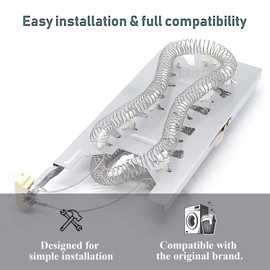 3387747 Dryer Heating Element Assembly by Beaquicy - Replacement for Whirlpool Amana Ken-more Dryer - Heating Element for Dryer for 5400 Watt 240 Volt