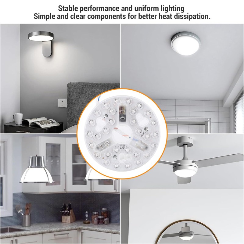 Asixxsix 5.3" LED Ceiling Light Retrofit Kit Replacement Panel Ceiling