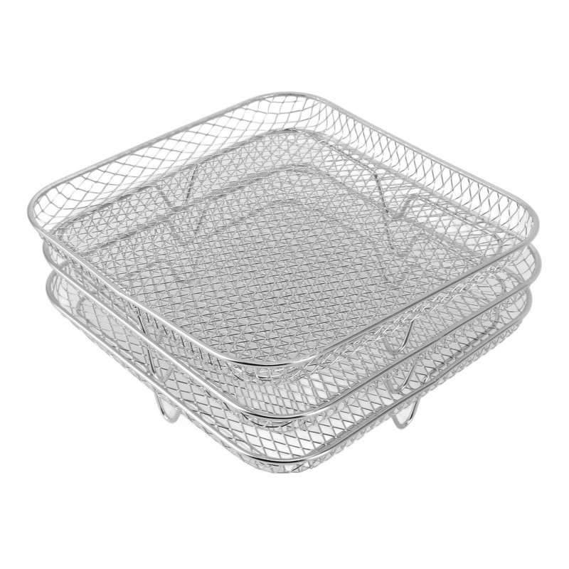 3PCS Fryer Rack Set 304 Stainless Steel Stackable Multi Layer