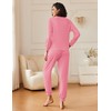 Ekouaer Womens Pajamas Long Sleeve Pjs Soft Jogger Sets Comfy