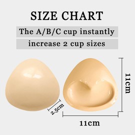Bra Pads Double Sided Sticky Push Up Bra Inserts Adhesive Breast Lift Pads Waterproof Bra Pad for Swimsuit Bikini Dress Nude