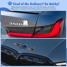 1797 Cat Funny Car Stickers Decals fit Bumper Laptop Suitcase Motorcycle Cute Metal Sticker Black White Cats Waterproof Pack of 4