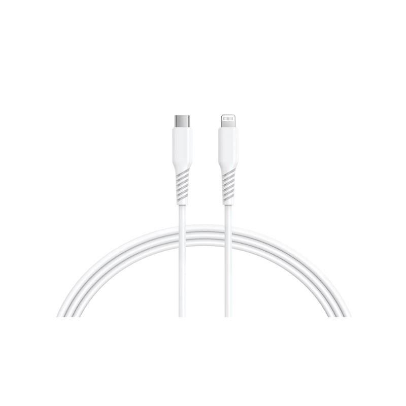 HIDISC HD-LCC1WH Type-C to Lightning Cable, 3.3 ft (1 m),