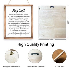 Buy Dirt Sign,Farmhouse Religious Wall Decor for Home Dining Room Restaurant,Funny Rustic Kitchen Decor for Counter,Christian Hanging Wooden Plaques Decor