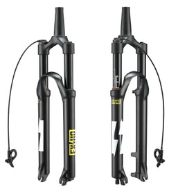 27.5/29 Air MTB Suspension Fork, Travel 120mm Rebound Adjust Straight/Tapered Tube 28.6mm QR 9mm Manual/Remote Lockout Mountain Bike Forks, Ultralight Gas Shock XC Bicycle (Tapered-remote lock, 27.5)