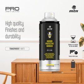 MTN PRO Indoor Protective Matte Spray – Clear Matte Finish with UV Protection, 400ml