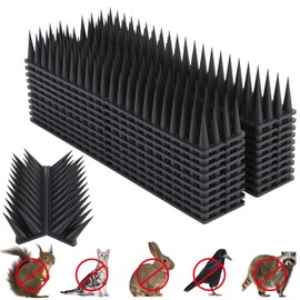 Bird Spikes, 20 Packs Bird Deterrent, Raccoon for Outdoor Repelling Reptiles, Squirrel Spikes for Fences and Roofs to Keep Birds Away（18.7Feet）
