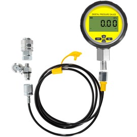 PumpShark 10000PSI Digital Hydraulic Pressure Test Kit - 1/4 Inch NPT 700BAR/70Mpa Hydraulic Pressure Gauge Set for 1.64M Hose and Quick Couplings for Excavators