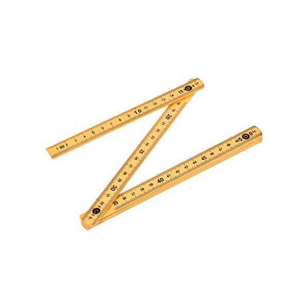 uxcell Folding Ruler 100cm 6 Fold Metric Measuring Tool ABS