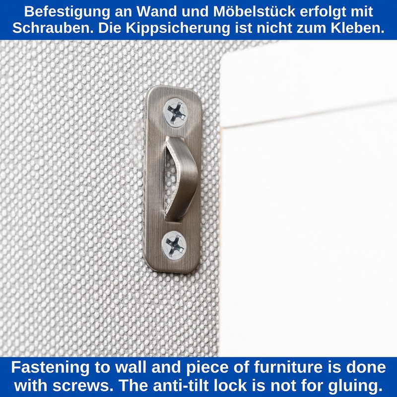 6 Pack Screw On Shelves Dresser Cupboard Tilt Lock Easy