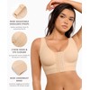 FeelinGirl Post Surgery Compression Bra Front Closure Bra Wirefree Mastectomy