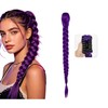 Purple Braided Ponytail Hair Extension, Claw Clip in Synthetic Braid