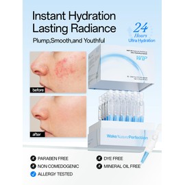 WNP Hyaluronic Acid Serum 3% for Face with 4D Multi-Layer Hydration | Ultra Hydrating Anti-Aging Serum | Moisturizer for Dry & Sensitive Skin | Pre-Makeup Skincare | Single-Use Vials 30PCS