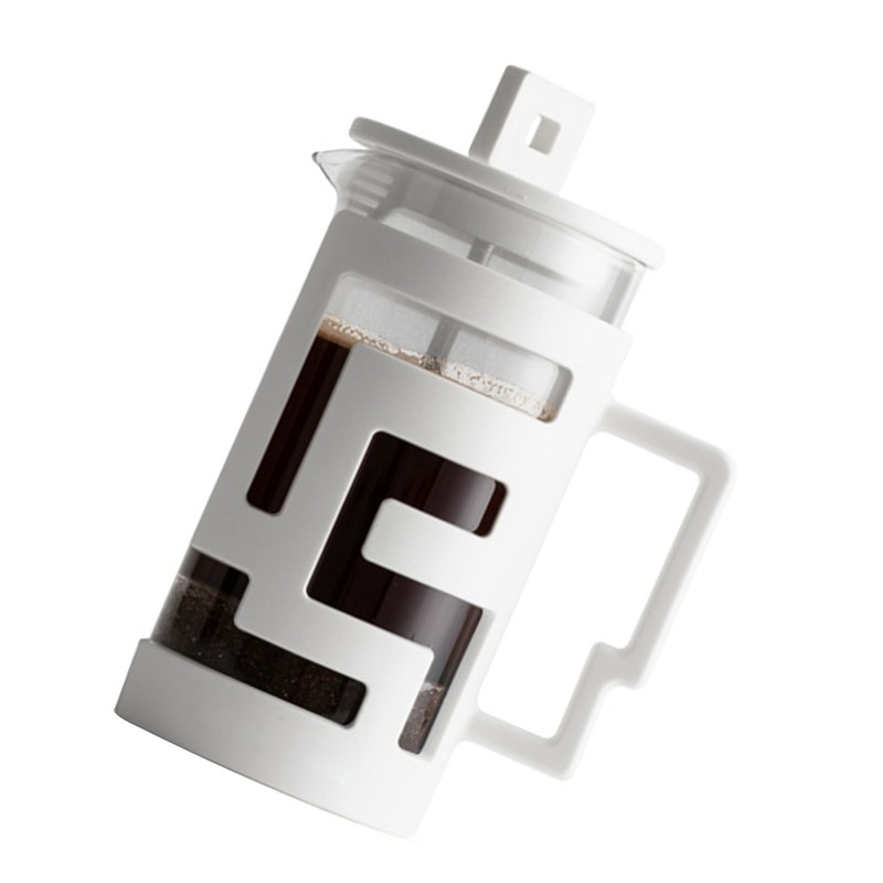 French Press Pot Maze Shell Design Glass Press Pot Press