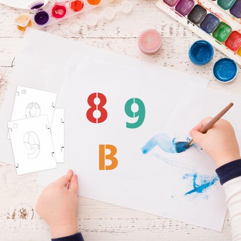Versatile 42-Piece Letter Stencil Set - Reusable Stencils for Crafts,