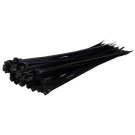Konya Shoji 01281310 Cable Ties for Outdoor Use, Black, 11.8 inches (300 mm) x Width 0.19 inches (4.8 mm), Pack of 100