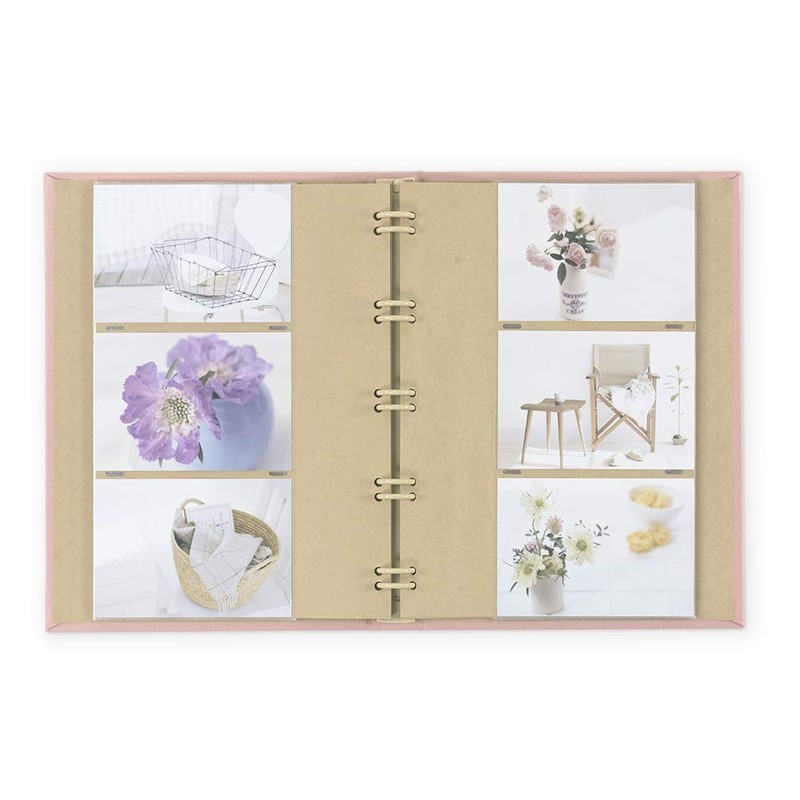 Nakabayashi A-HR3Y-201-P Harmaa Binder Pocket Album, L Shaped 3 Tier,