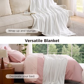 Bedsure Full Comforter Set Pink, 8 Pieces Prewashed Full Size Bed in a Bag with Soft Fleece Bed Blanket, Down Alternative Bedding Set for All Seasons, Sheets, Pillowcases & Shams