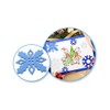 Blue and White Snowflake Mini Foam Pieces Non-Adhesive - 0.7