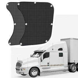 Pacify 2 Pcs Semi Truck Window Shades with Suction Cups Side Window Sun Shades UV Protection Semi-Truck Interior Accessories Curtains for Freightliner Cascadia 23.6x21.6inch