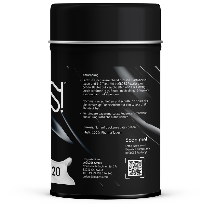 beGLOSS Talkum Powder – 120 g Latex Powder – Dressing
