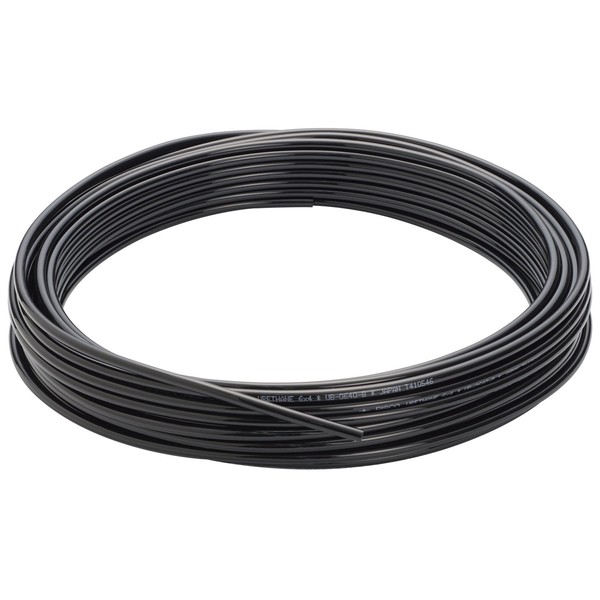 Nippon PISCO UB 0640-20-B Polyurethane Tube, Black, Total Length: 66.4