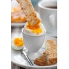 HIC Kitchen Single Egg Cup, Fine White Porcelain