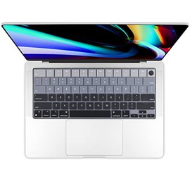 Batianda for New MacBook Pro 14 16 inch Keyboard Cover 2021 Release A2442 A2485 with M1 Pro/Max Chip Premium Ultra Thin Gradient Color Keyboard Cover Skin Waterproof Dust-Proof, Gradient Grey