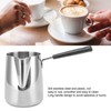 Long Handle Coffee Toroid Pitcher 304 Stainless Steel Rustproof Smoother