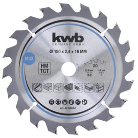 kwb Circular Saw Blades for Hand Circular Saws in Various Dimensions for Professional and Private Use, 583357