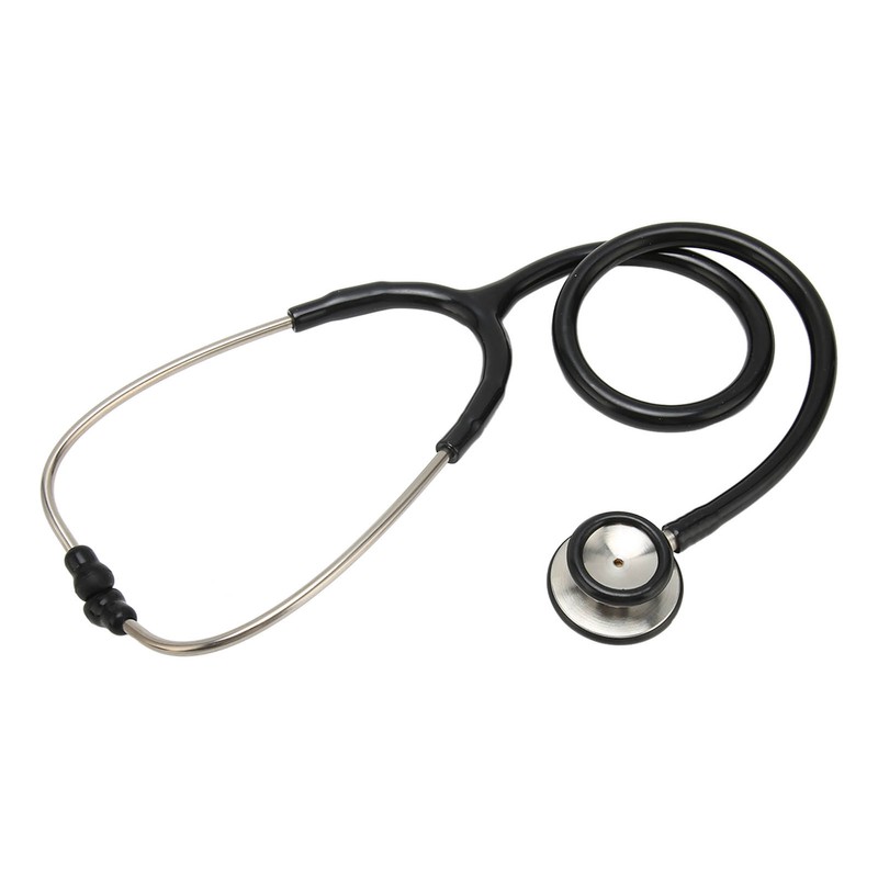Medical Stethoscope Dual Head Clear Transmission Soft Ear Plugs Stainless