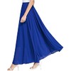 Women Chiffon Maxi Skirt, Spring, Summer, Elastic Waist, Lined, Flared