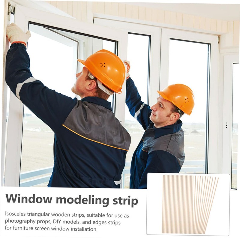 BUTIFULSIC 10pcs Wooden Window Trim Molding Strip Decor Premium Quality