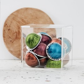 Nespresso VIEW Cube Capsule Container, Stylish Storage Coffee Capsules, Capacity Approx. 50 Capsules