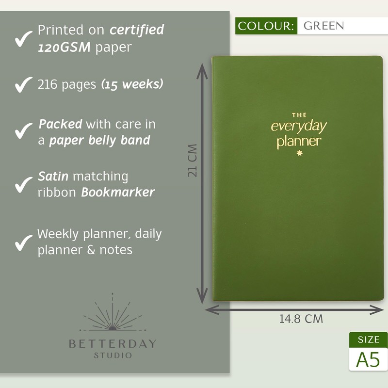 The Everyday Planner Notebook - Task Tracker, Daily & Weekly