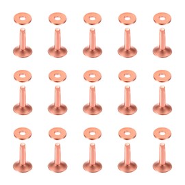 Swpeet 50 pieces 10 × 3.3 × 12 mm copper rivets and burrs assortment kit DIY leather kit for belts, purses, collars, leather products craft making belts, purses, collars leather DIY craft accessories