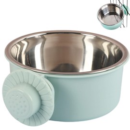 AQUALOACH Pet Bowl Hanger for Gauges, Pet Dishes, Water Bowl, Bait Container for Cats, Dogs, Rabbits, Small Animals, Green