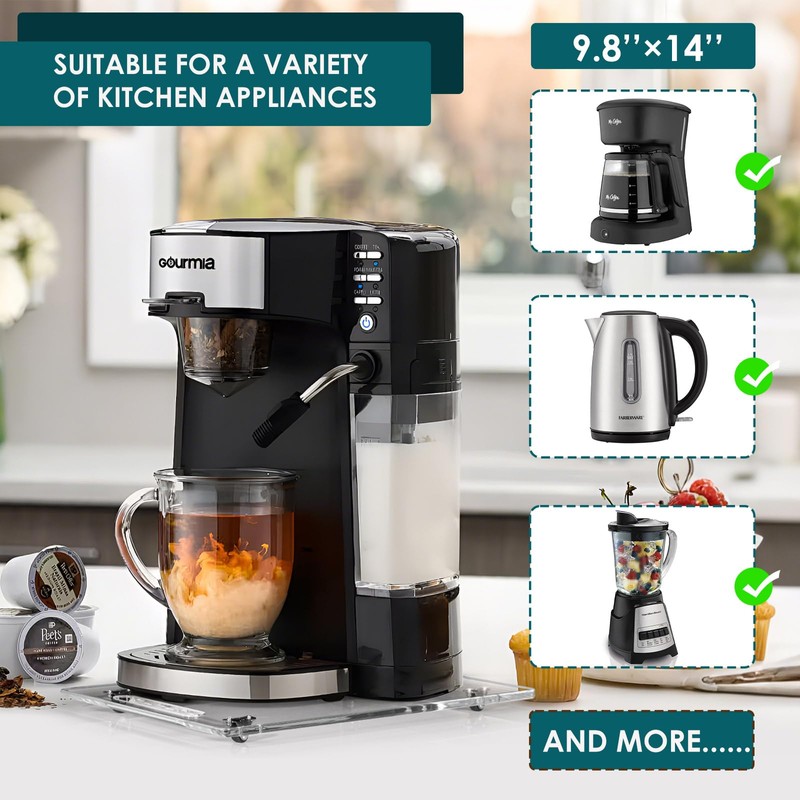 HAYVAN Acrylic Sliding Tray for Coffee Maker & Heavy Kitchen