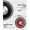 Solidure 4.5" Tile Cutting Blade,Porcelain Grinding Blade with Flange for