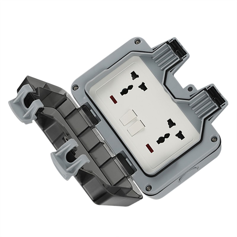 Waterproof Socket Charging Receptacle Power Outlet IP66 PC Electricity Accessory