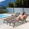 Tangkula Folding Lounge Chair Outdoor, Recliner Chaise Lounge with 5-Position