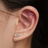 FINE4U 16G Leaf Cartilage Earring for Flat, Helix, Tragus -