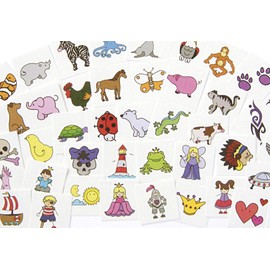 Eduplay 130072 Kiga Set 50 Pcs.'' Tattoos, Multi Colour, One Size