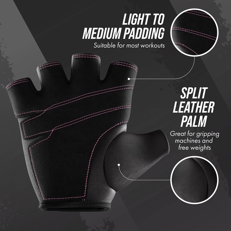 Contraband Pink Label 5057 Classic Weight Lifting Gloves for Women