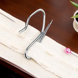 30 pcs Curtain Pin Hooks,Metal Curtains Hooks,Pinch Pleat CurtainHooks,Heavy Duty Zinc Metal Drapery Pin Hooks,Window hooks metal for Window/Shower/Pencil Pleat Curtain